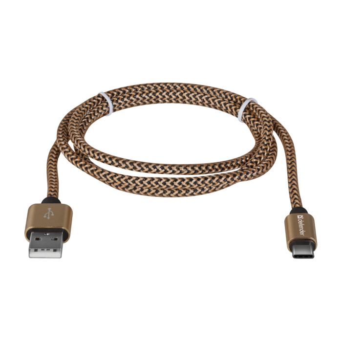 Дата кабель USB 2.0 AM to USB-C 1.0m PRO green Defender (87816) зображення 2