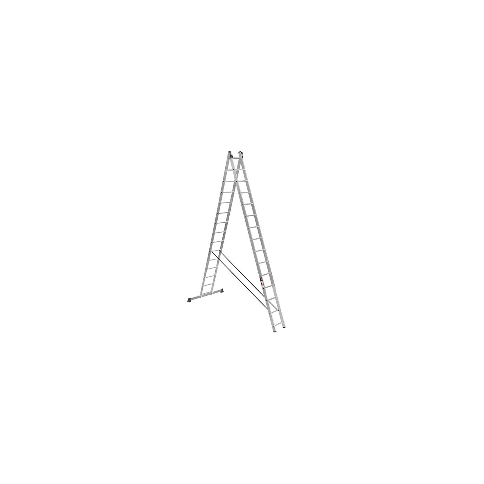 Драбина Stark Алюминиевая двухсекционная усиленная лестница 2*15 SVHR2x1 (525215410)