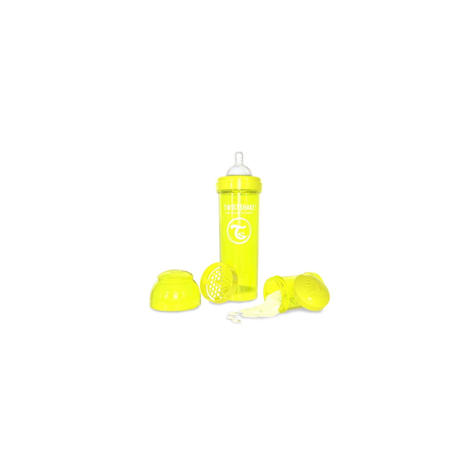 Пляшечка для годування Twistshake антиколькова 330 мл, жовта (24884) зображення 3