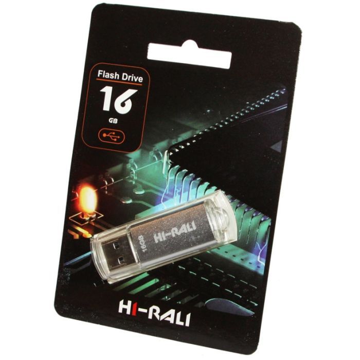 USB флеш накопитель Hi-Rali 16GB Rocket Series Silver USB 2.0 (HI-16GBVCSL)