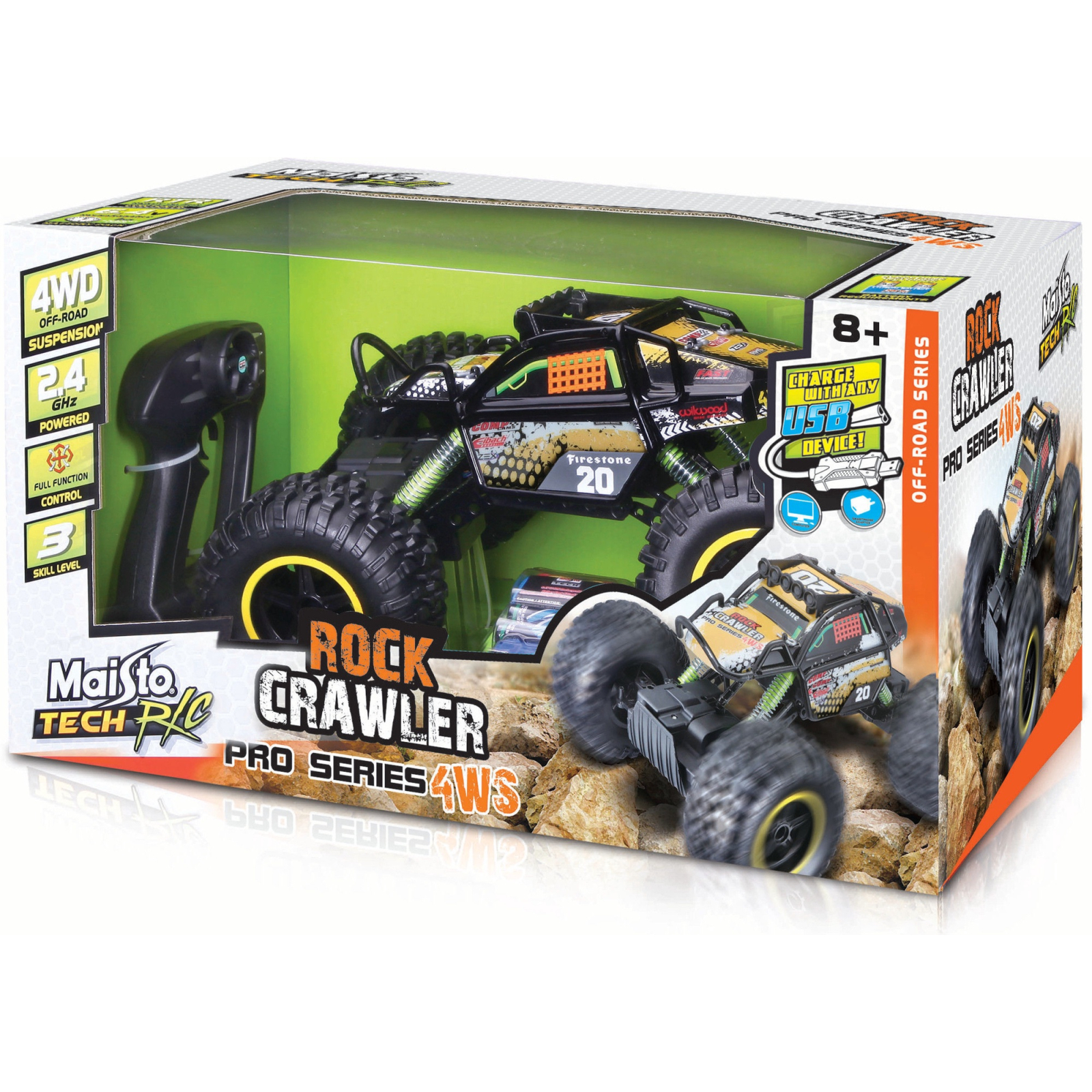 Радиоуправляемая игрушка Maisto Tech Rock Crawler Pro черный (81334 black) изображение 3