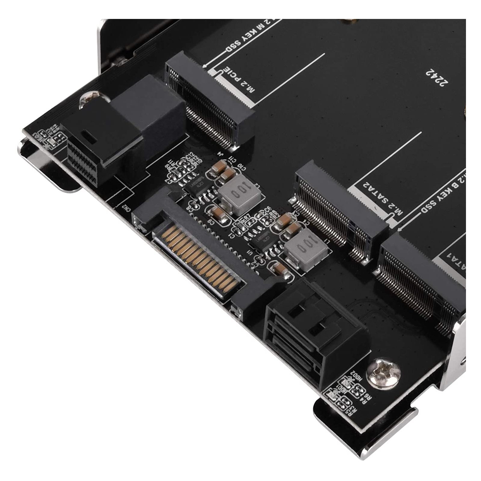 Адаптер Silver Stone 1xSFF-8643 2xSATA до SSD 2x m.2 SATA та NVMe (SST-SDP12) зображення 7