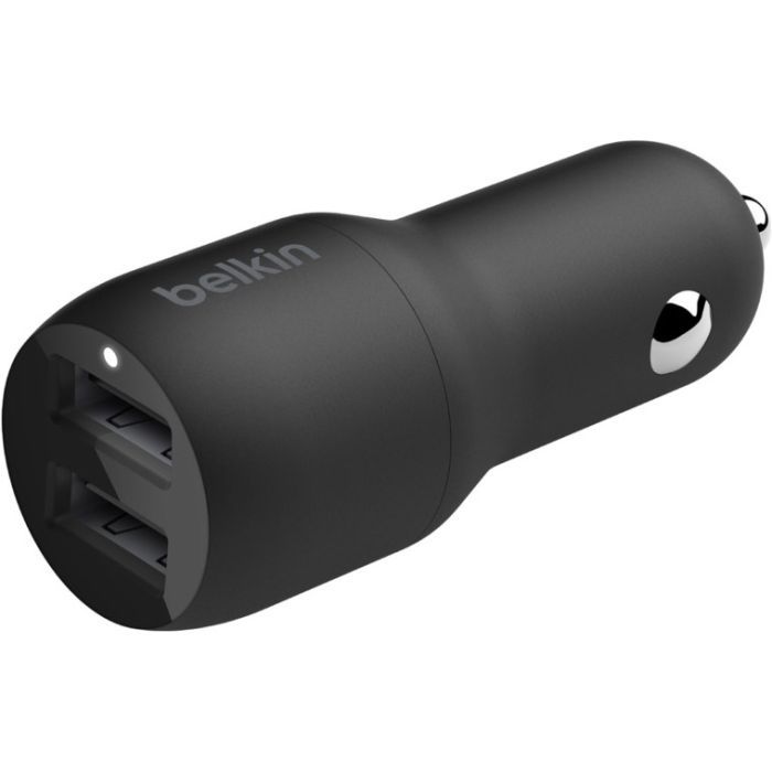 Зарядное устройство Belkin Car Charger 24W Dual USB-A, USB-A - MicroUSB, 1m, black (CCE002BT1MBK)