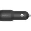 Зарядное устройство Belkin Car Charger 24W Dual USB-A, USB-A - MicroUSB, 1m, black (CCE002BT1MBK) изображение 3