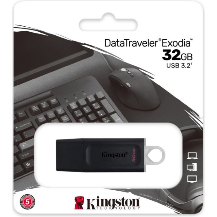 USB флеш накопитель Kingston 32GB DataTraveler Exodia Black/White USB 3.2 (DTX/32GB) изображение 5