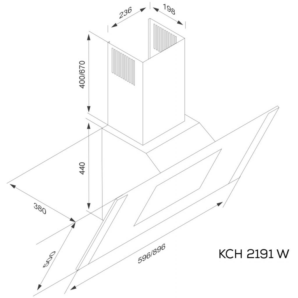 Вытяжка кухонная Kernau KCH 2191 W изображение 2