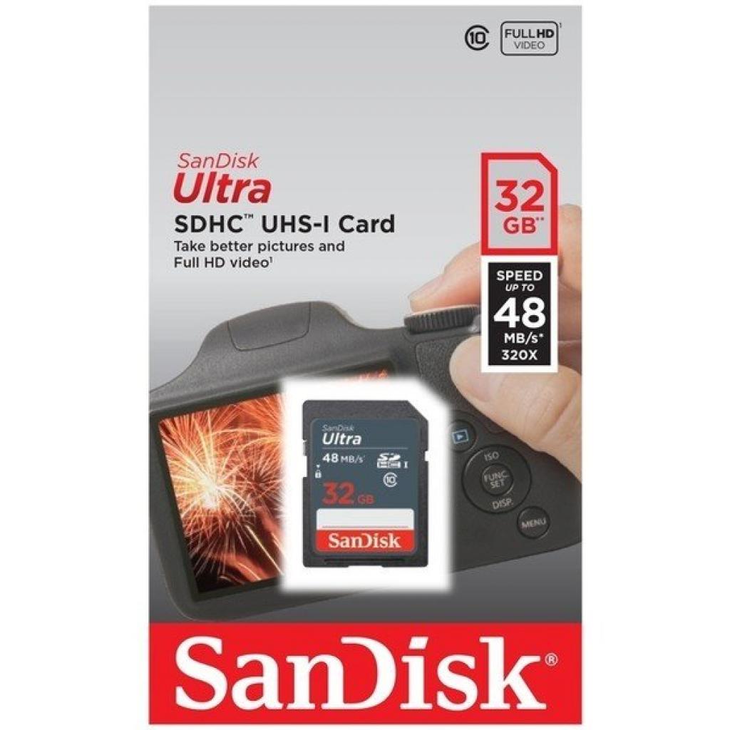 Карта памяти SanDisk 32GB SDHC class 10 UHS-I Ultra Lite (SDSDUNR-032G-GN3IN) изображение 3