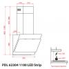 Вытяжка кухонная Weilor PDL 62304 WH 1100 LED Strip изображение 12