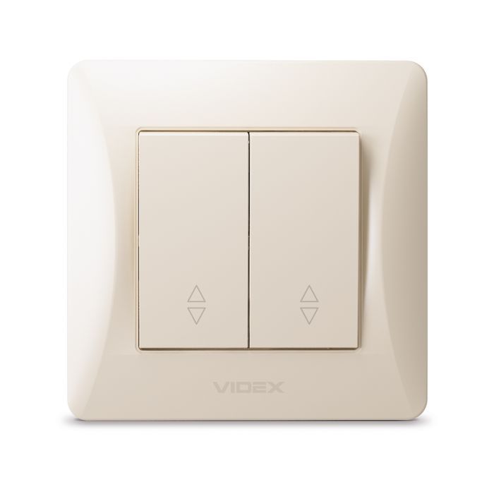 Переключатель Videx BINERA 2кл проходной кремовый (VF-BNSW2P-CR) изображение 2