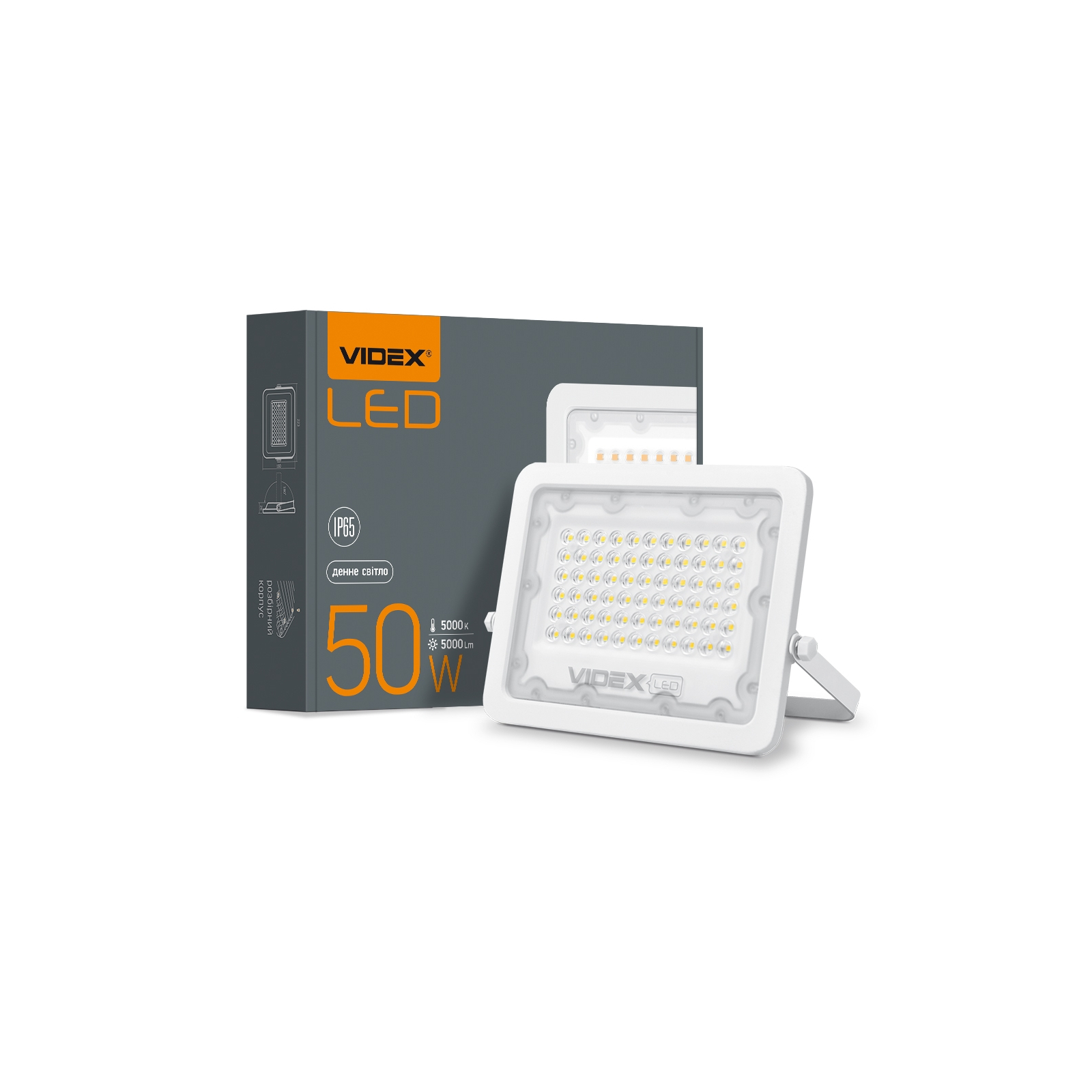 Прожектор Videx LED  50W 5000K 220V (VL-F2e-505W) изображение 3