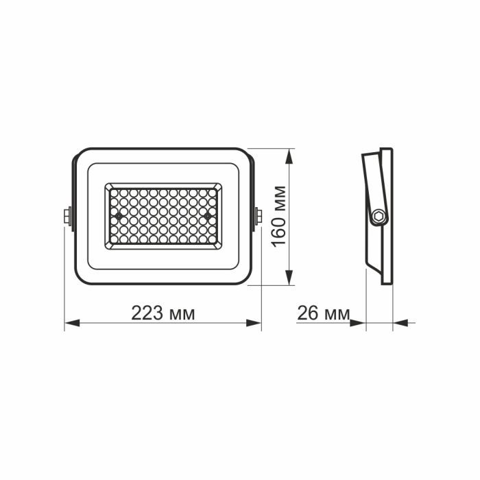 Прожектор Videx LED  50W 5000K 220V (VL-F2e-505W) изображение 4