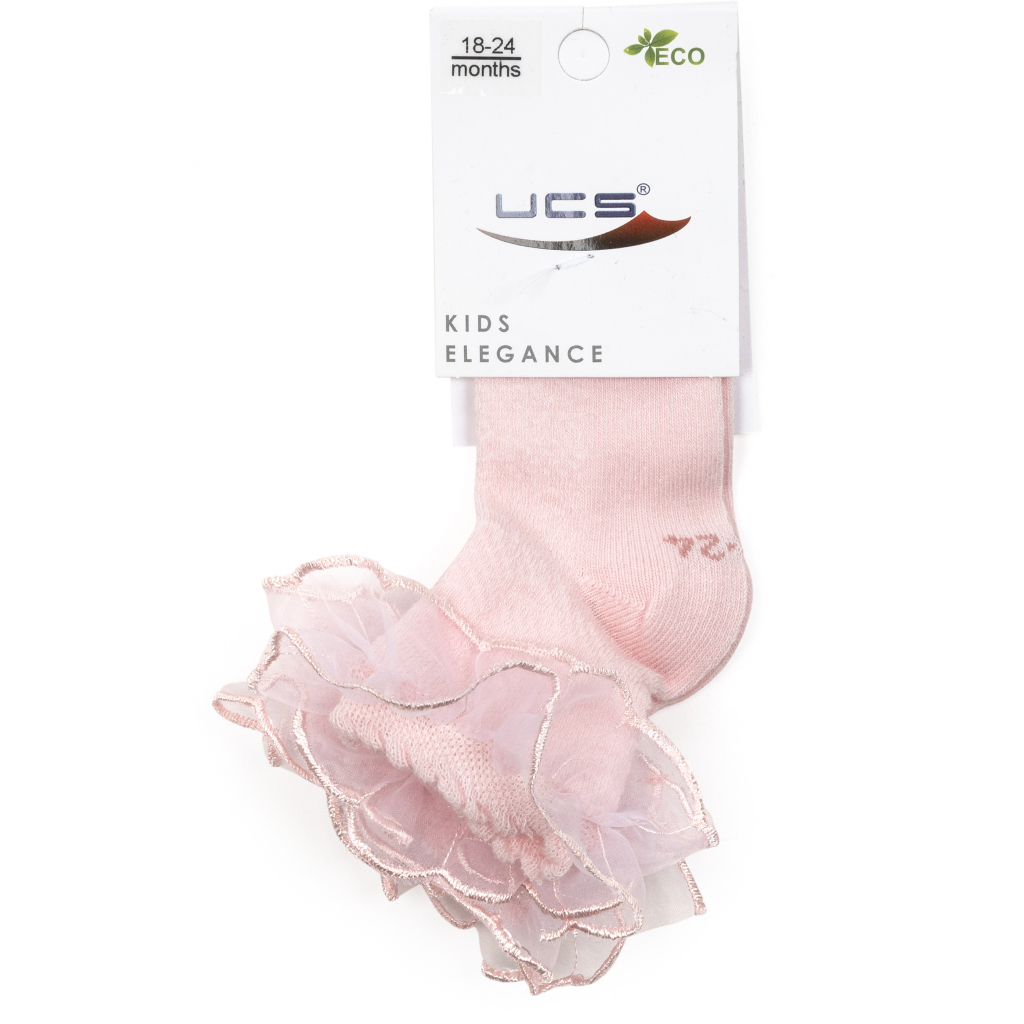 Шкарпетки дитячі UCS Socks з рюшами (M0C0102-2022-18-pink) зображення 2