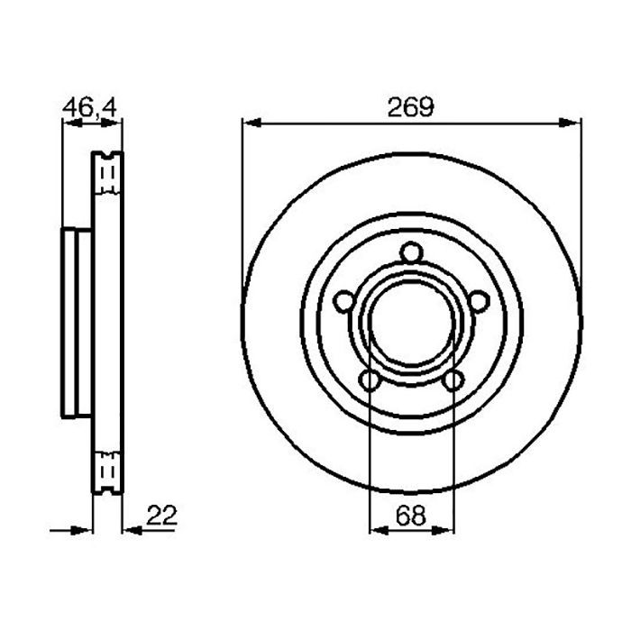 Гальмівний диск Bosch 0 986 478 574 зображення 3