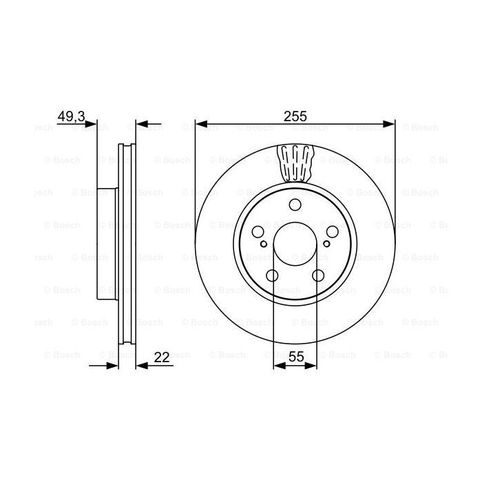 Гальмівний диск Bosch 0 986 479 564 зображення 5