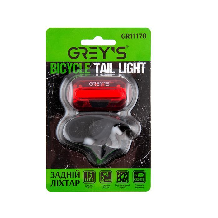 Задняя велофара Grey's 30х10х55 мм (GR11170) изображение 3
