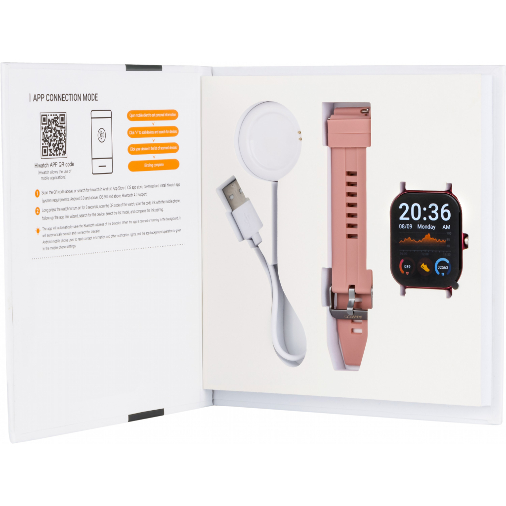 Смарт-часы Amico GO FUN Pulseoximeter and Tonometer pink (850475) изображение 4