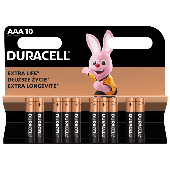 Батарейка Duracell AAA лужні 10 шт. в упаковці (5002509/5006462) зображення 2