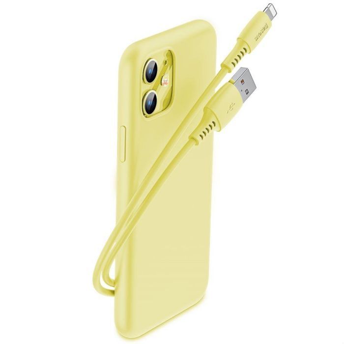 Дата кабель USB 2.0 AM to Lightning 1.2m 2.4A yellow Baseus (CALDC-0Y) изображение 2