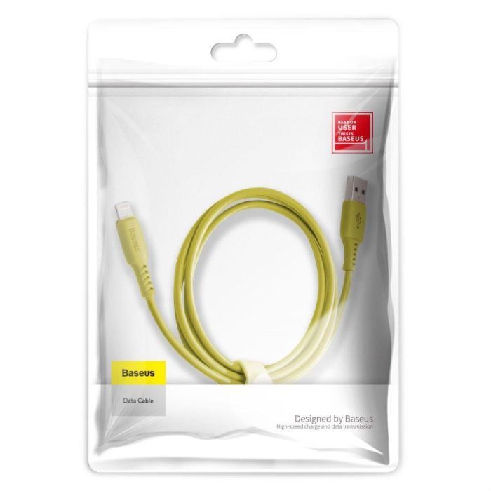 Дата кабель USB 2.0 AM to Lightning 1.2m 2.4A yellow Baseus (CALDC-0Y) изображение 3