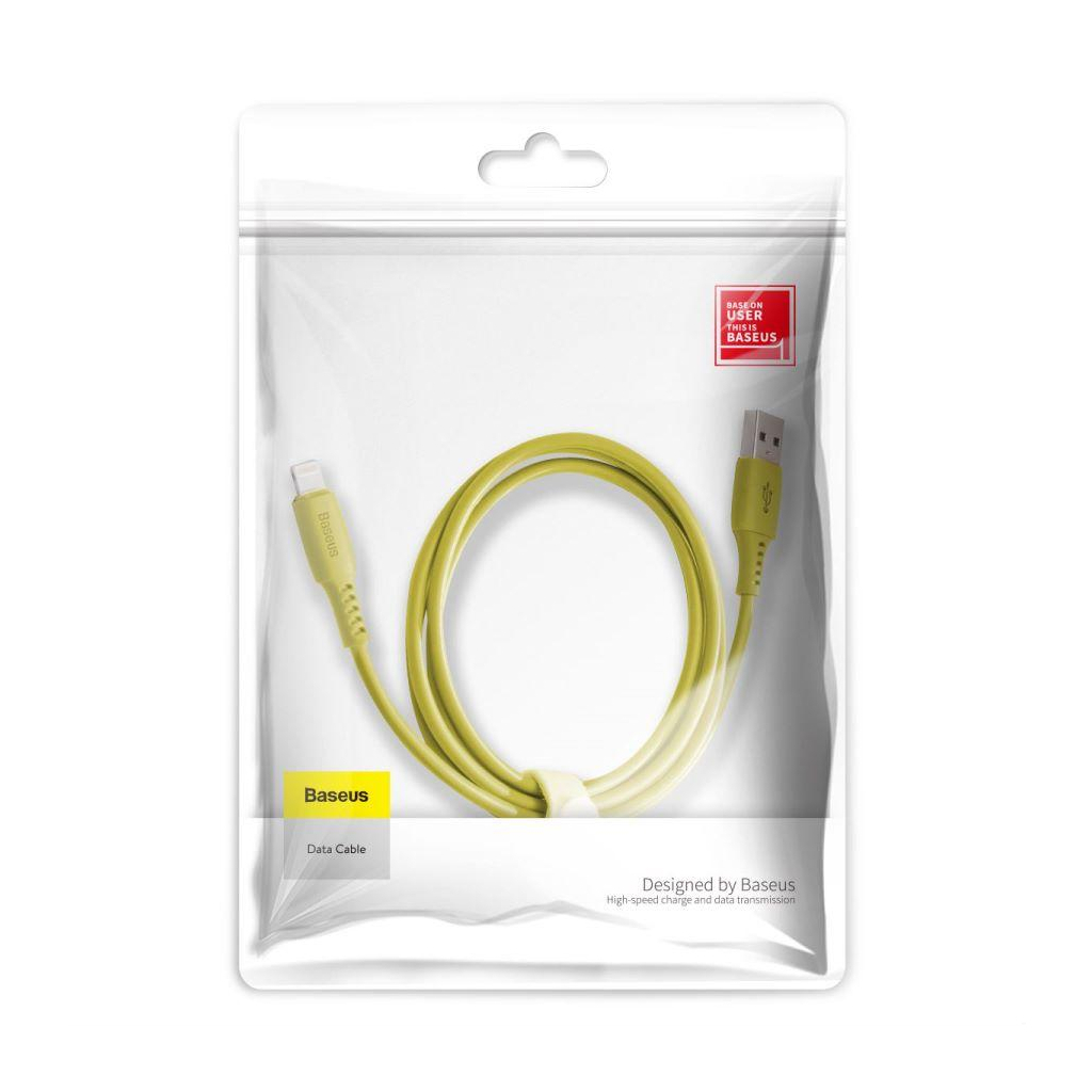 Дата кабель USB 2.0 AM to Lightning 1.2m 2.4A yellow Baseus (CALDC-0Y) изображение 3