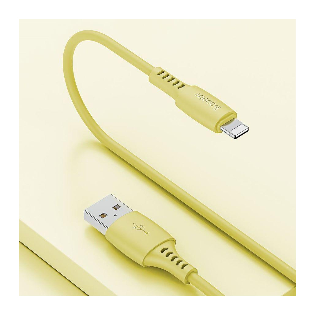 Дата кабель USB 2.0 AM to Lightning 1.2m 2.4A yellow Baseus (CALDC-0Y) зображення 5