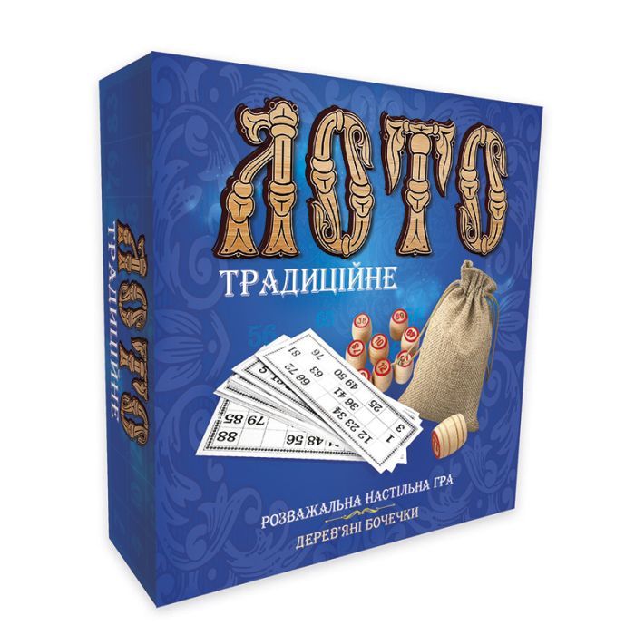 Настольная игра Strateg Лото с деревянными бочонками Традиционное (украинский язык) (30315)