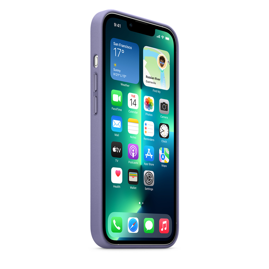 Чохол до мобільного телефона Apple iPhone 13 Pro Leather Case with MagSafe - Wisteria, Model A2 (MM1F3ZE/A) зображення 5