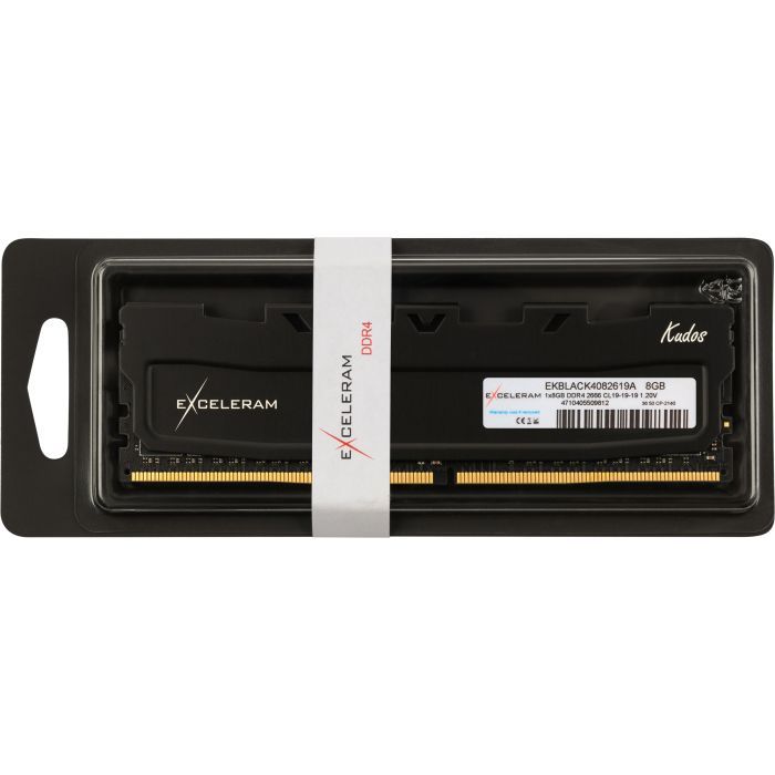 Модуль памяти для компьютера DDR4 8GB 2666 MHz Black Kudos eXceleram (EKBLACK4082619A) изображение 3