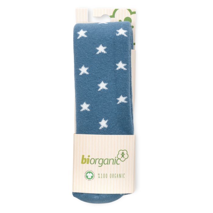 Колготки дитячі Bibaby махрові із зірочками (68379-68-bluewhite)