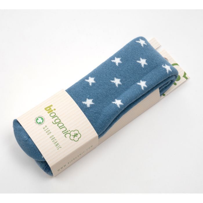 Колготки дитячі Bibaby махрові із зірочками (68379-68-bluewhite) зображення 2