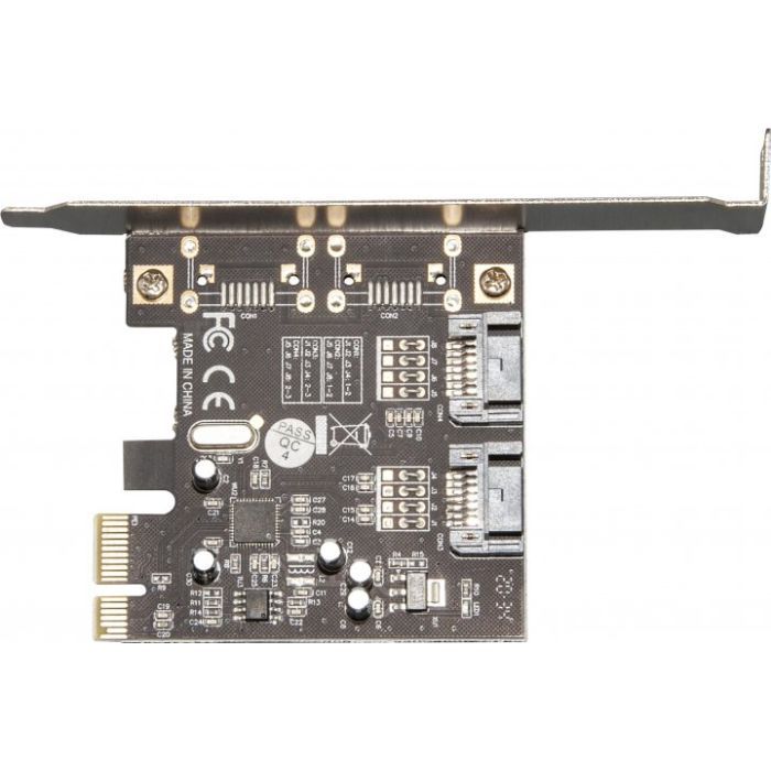 Плата расширения Frime ASM1061 2xSATA3 2xPCIe (ECF-PCIEto2SATAIII.LP)