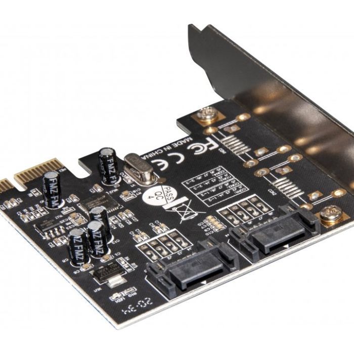 Плата расширения Frime ASM1061 2xSATA3 2xPCIe (ECF-PCIEto2SATAIII.LP) изображение 2