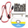 Плата расширения Frime ASM1061 2xSATA3 2xPCIe (ECF-PCIEto2SATAIII.LP) изображение 4