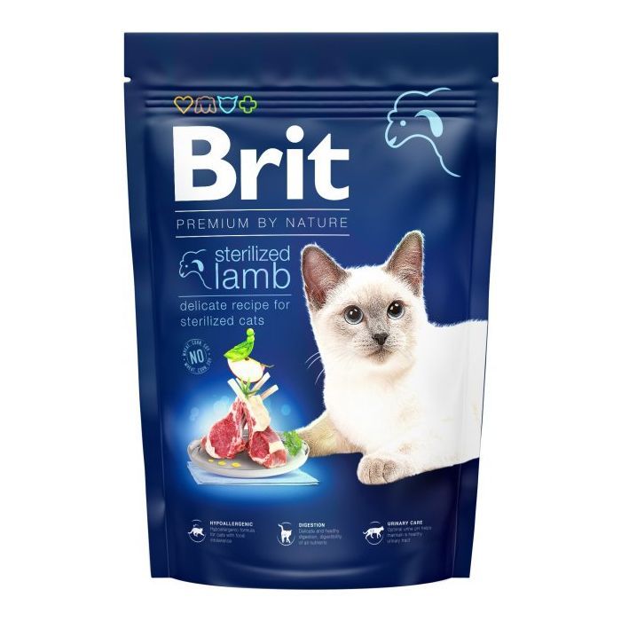Сухий корм для кішок Brit Premium by Nature Cat Sterilized Lamb 300 г (8595602553006)