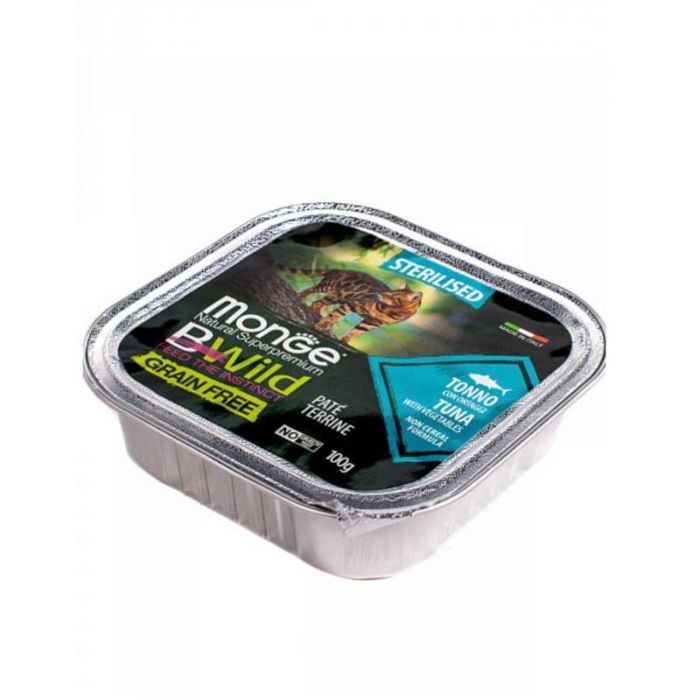 Паштет для кошек Monge BWild Grain Free Wet Tuna Sterilised Cat 100 г (8009470012898) изображение 3