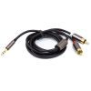 Кабель мультимедійний 3.5 mm Stereo Plug - 2*RCA, 1 m PowerPlant (CA912834)