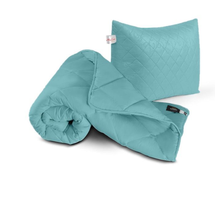 Одеяло MirSon Набор EcoSilk №1658 Eco Light Blue Одеяло 220х240+ подушка (2200002655064) изображение 10