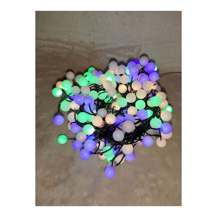 Гирлянда Luca Lighting кластер Шарики зеленая струна 8 м, RGB (8720362027188) изображение 2