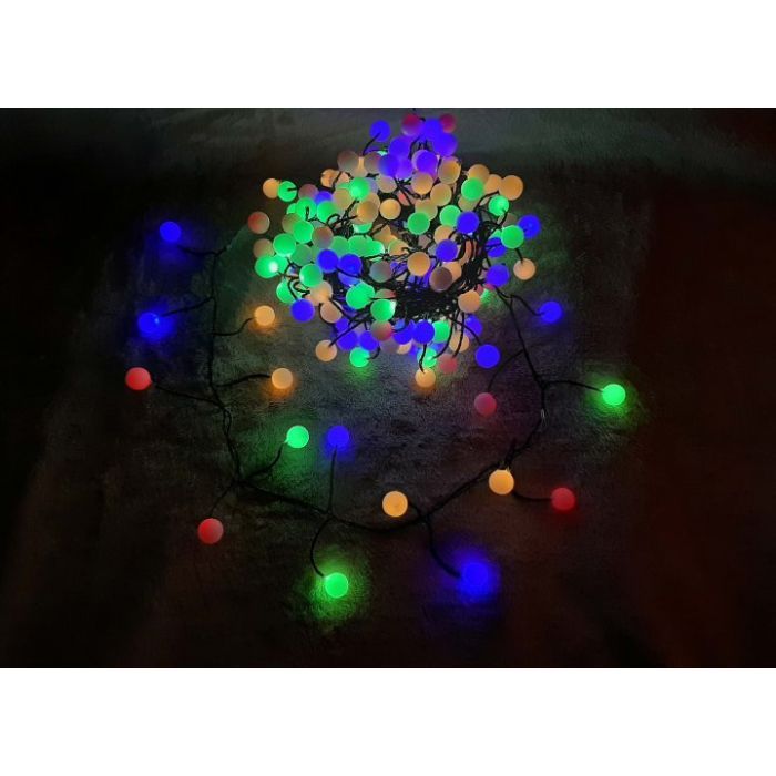 Гирлянда Luca Lighting кластер Шарики зеленая струна 8 м, RGB (8720362027188) изображение 3