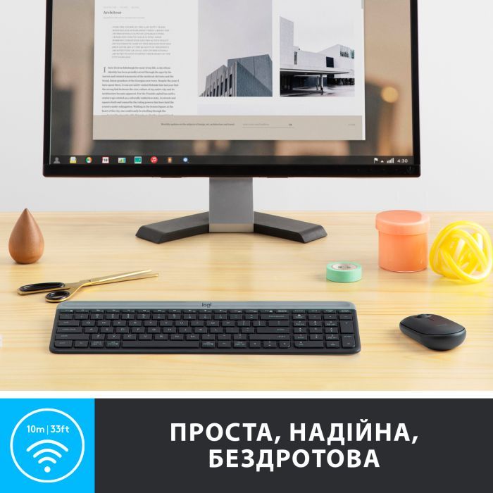 Комплект Logitech MK470 Slim Wireless UA Graphite (920-009204) изображение 4