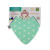 Слинявчик Еко Пупс Eco Cotton бандана 21x30 (ментол, зірочки) (BEC-011) зображення 2