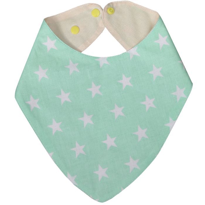 Слинявчик Еко Пупс Eco Cotton бандана 21x30 (ментол, зірочки) (BEC-011) зображення 5
