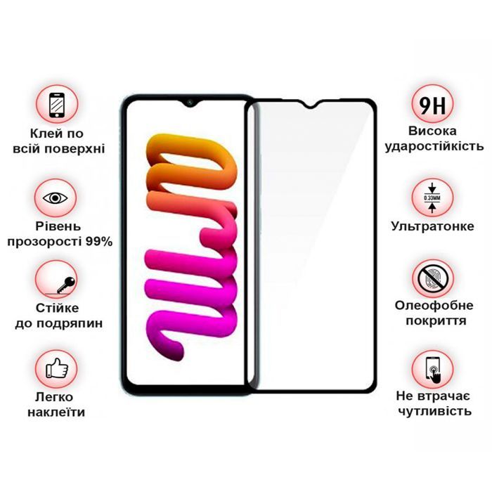 Стекло защитное BeCover Poco M5 4G Black (708148) изображение 3