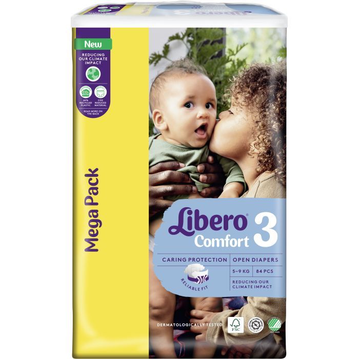 Подгузники Libero Comfort Размер 3 (5-9 кг) 84 шт (7322541756738) изображение 2