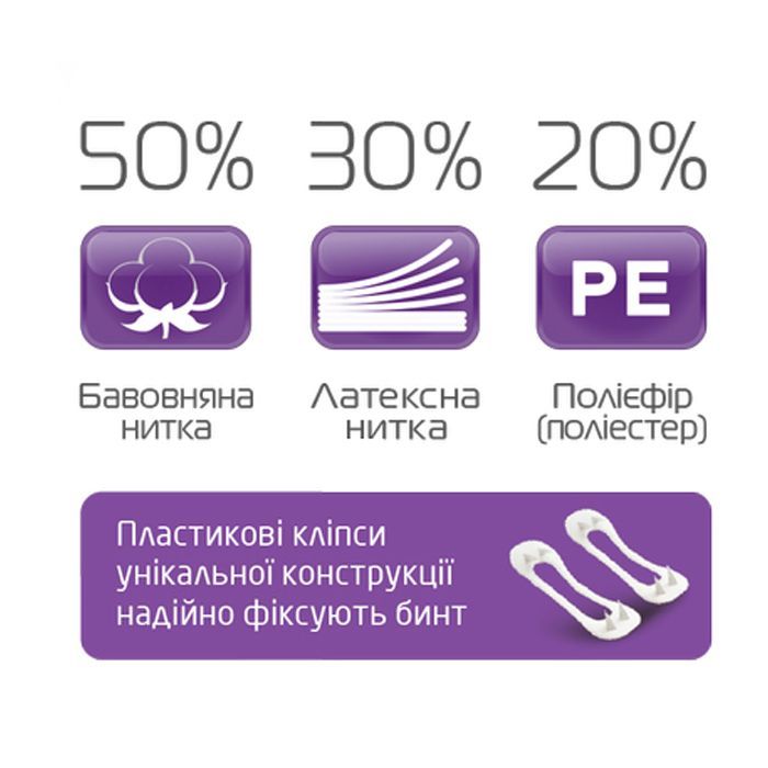 Бинт еластичний 2B Бинт еластичний медичний 2В середньої розтяжності, 5 м x (4820137294068) зображення 2