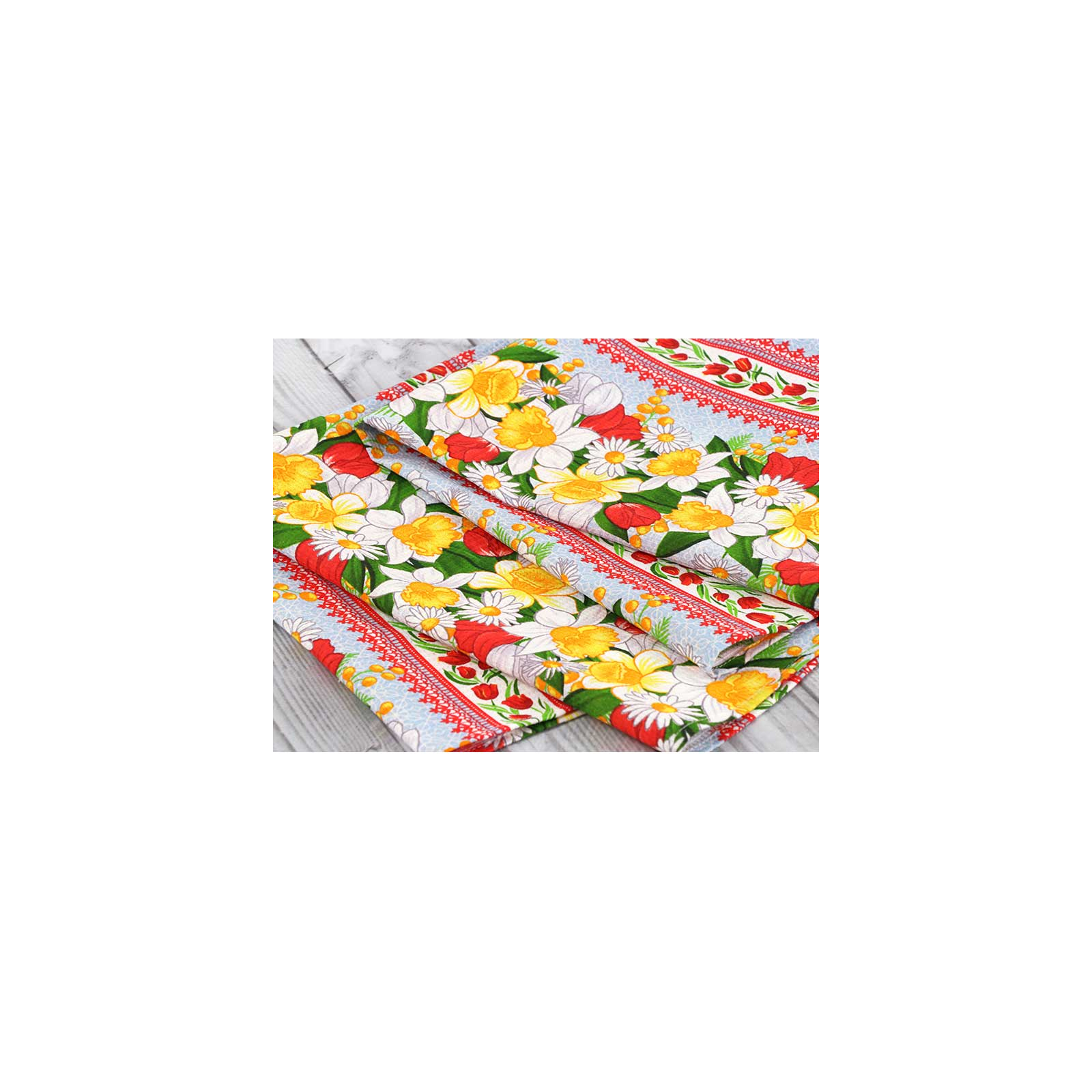 Полотенце Руно вафельное набивное Весенние цветы -3, 45х80 см (202.15_Весняні квіти_3) изображение 5
