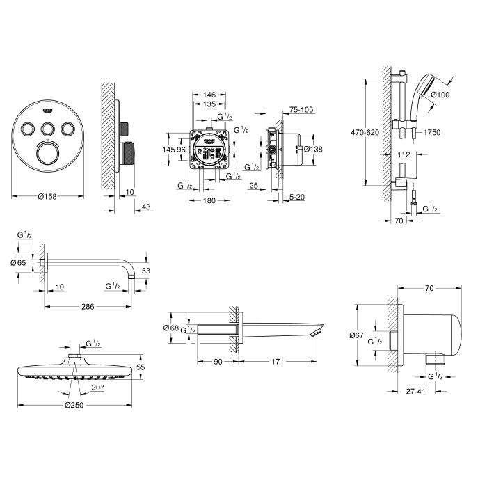 Душевой гарнитур Grohe QuickFix UA202801R3 (CV030616) изображение 6