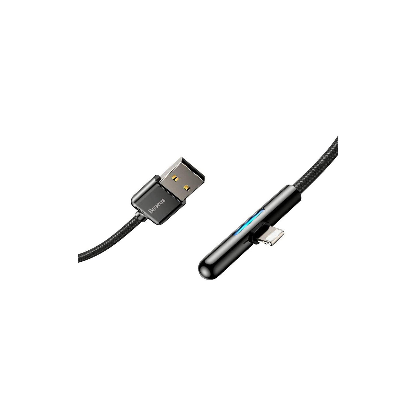 Дата кабель USB 3.1 AM to Lightning 2.0m CAL7C 1.5A 90 Black Baseus (CAL7C-B01) зображення 2
