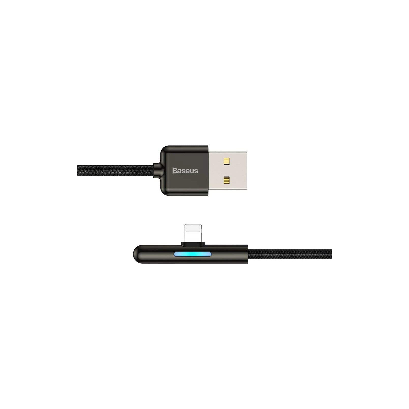 Дата кабель USB 3.1 AM to Lightning 2.0m CAL7C 1.5A 90 Black Baseus (CAL7C-B01) зображення 3