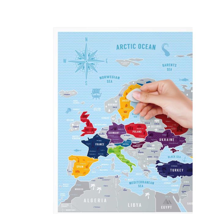 Скретч карта 1DEA.me Travel Map Silver Europe (13009) изображение 4